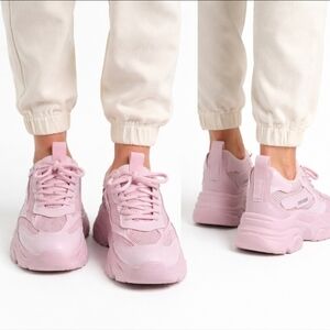 STEVE MADDEN Possession Pink Chunky Platform Sneakers 6.5M